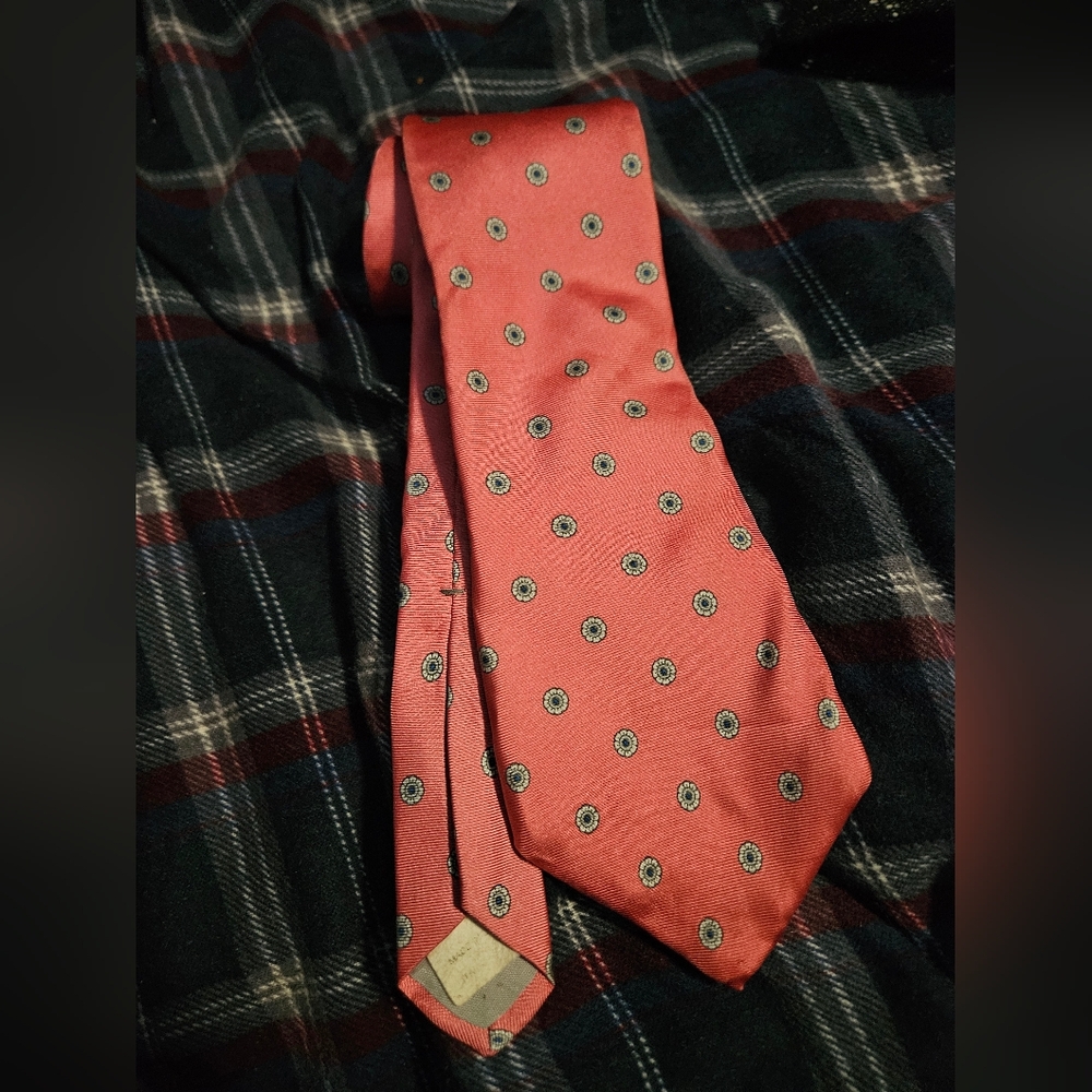 Vintage Westbury Elegant Pink Polka Dot Tie